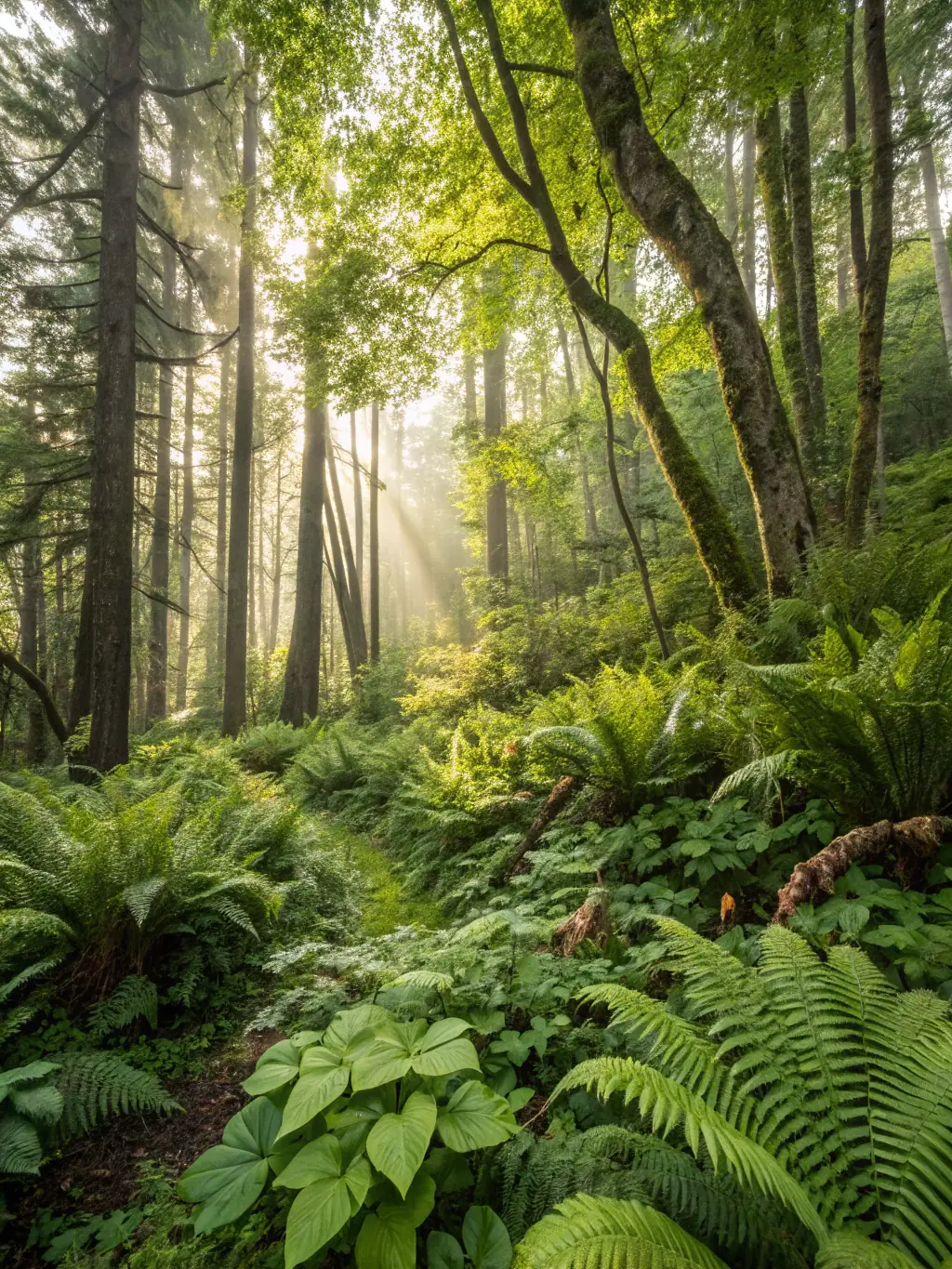 A vibrant image of a thriving forest ecosystem, showcasing diverse plant and animal life, symbolizing the positive impact of TRAPPEURS 19's conservation efforts on biodiversity.
