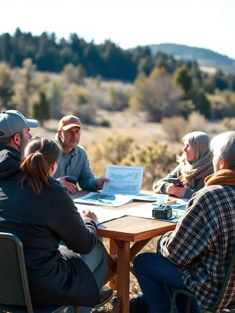A group of community members participating in a TRAPPEURS 19-led workshop on sustainable wildlife management practices.